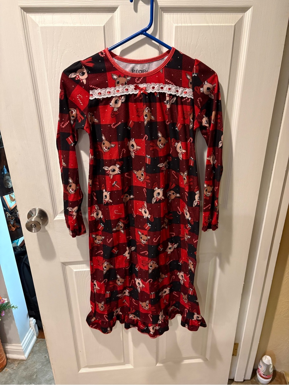 Rudolf Nightgown Girls 10-12 Large